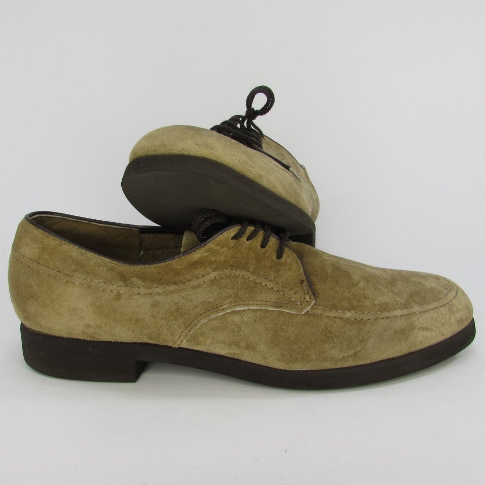 Vintage Hush Puppies Tan Suede Mens 10M Lace Up Oxfords